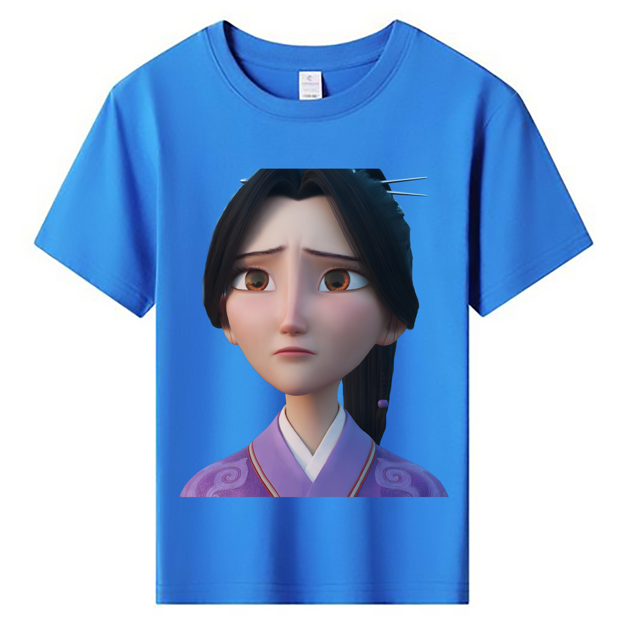 （画像用） Ne Zha 2 ナタ 魔童の大暴れ 綿100％キッズTシャツ（フロントプリント）